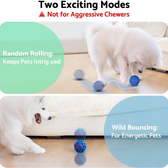 Pet Supplies : Hanarook Interactive Dog Toys, Automatic  Vibrating & Rolling Dog Toy - Interactive Play for Small to Large Breeds